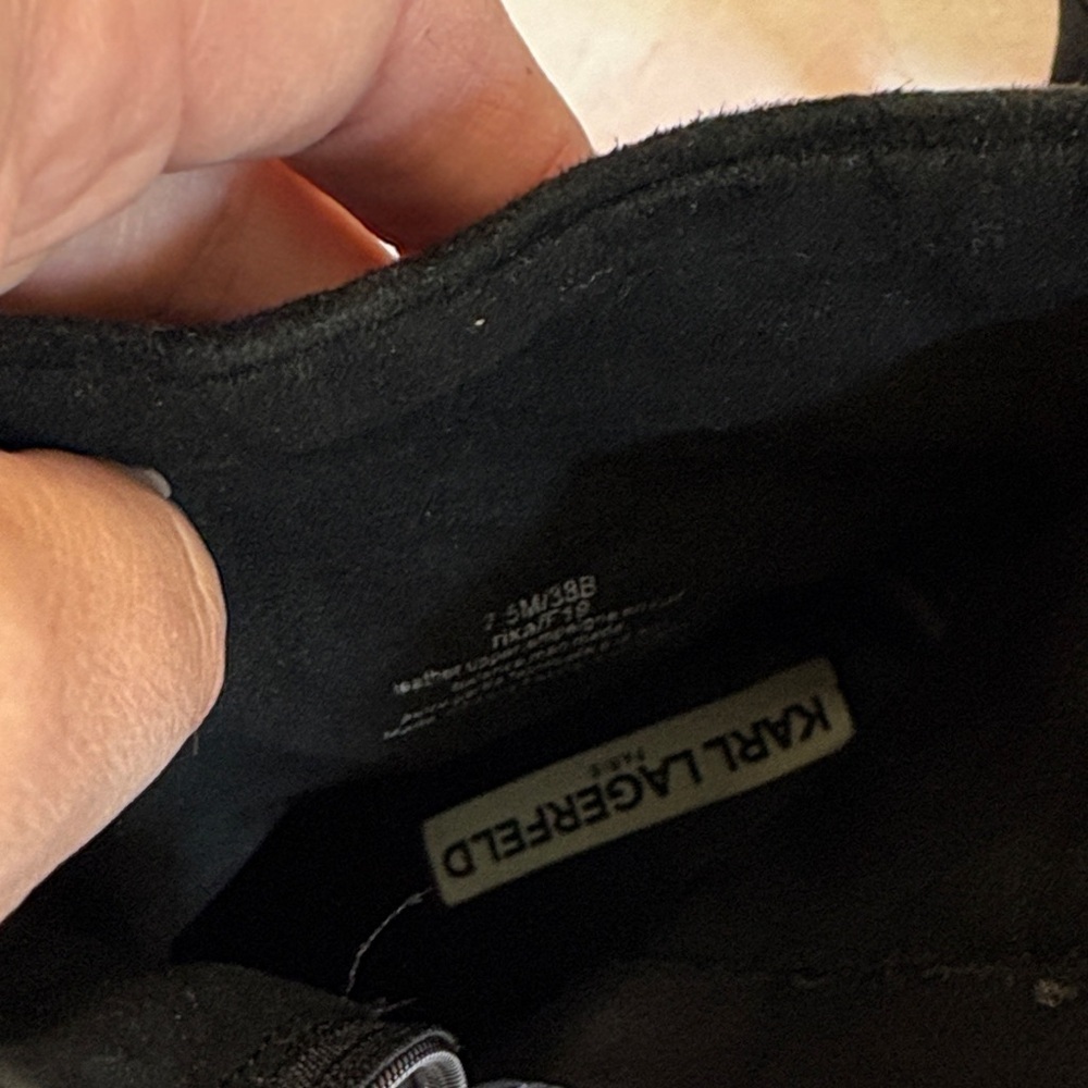 Karl Lagerfeld Black Heeled Boots with Embellishments - Picture 15 of 15